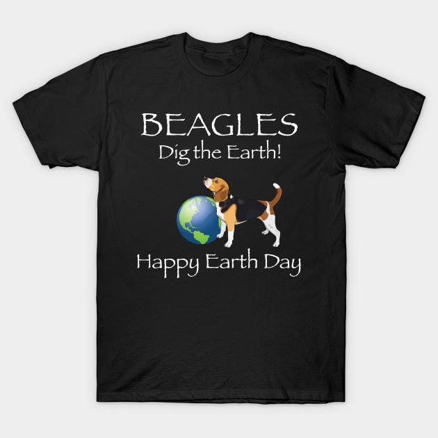 Beagle Happy Earth Day T-Shirt T-Shirt by bbreidenbach